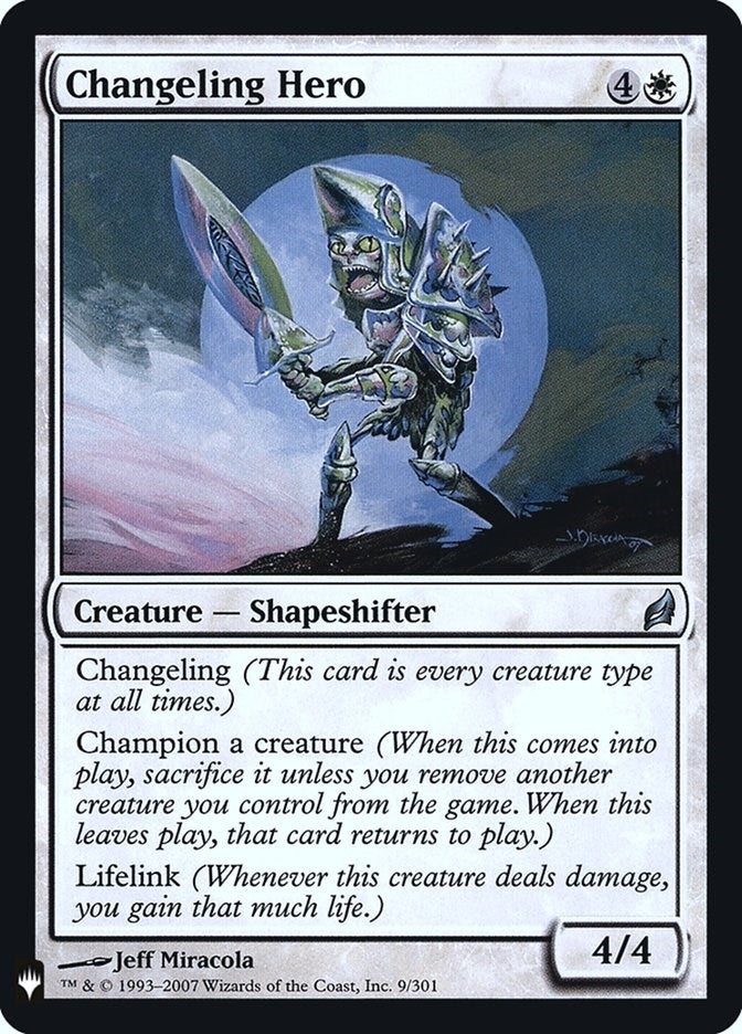 Image for Changeling Hero (9) (LIST) - Magic: The Gathering