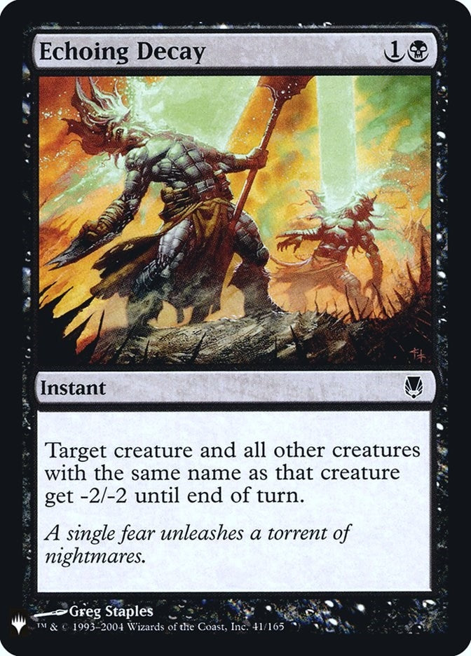 Image for Echoing Decay (41) (LIST) - Magic: The Gathering