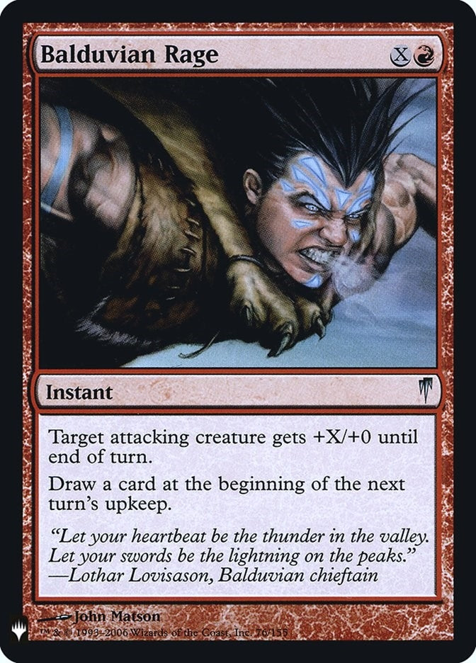 Image for Balduvian Rage (76) (LIST) - Magic: The Gathering