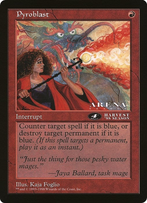 Image for Pyroblast (4th Place) (Arena League) (OVER) - Magic: The Gathering