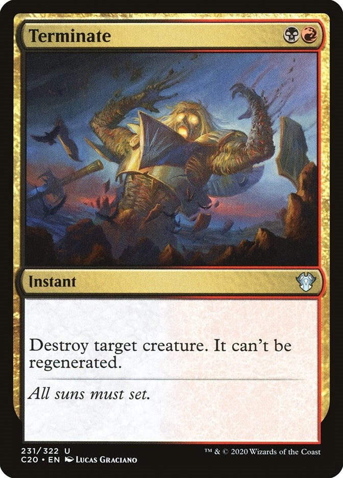 Image for Terminate (231) (C20) - Magic: The Gathering
