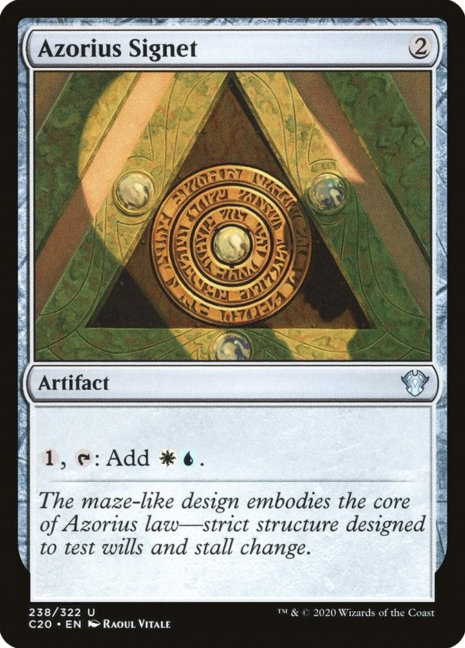 Image for Azorius Signet (238) (C20) - Magic: The Gathering