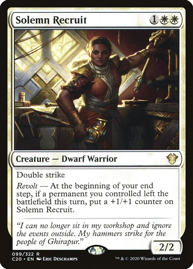 Image for Solemn Recruit (99) (C20) - Magic: The Gathering