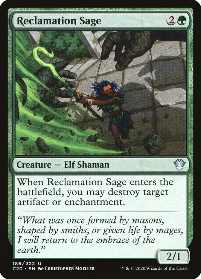 Image for Reclamation Sage (186) (C20) - Magic: The Gathering