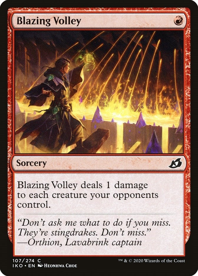 Image for Blazing Volley (107) (IKO) - Magic: The Gathering