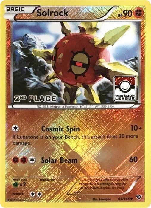 Solrock - 64/146 (Pokemon League) [2nd Place] (064/146) (PR)