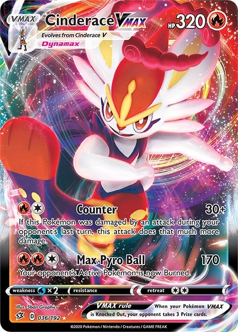 Cinderace VMAX (036/192) (SWSH02)