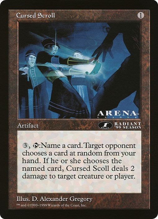 Image for Cursed Scroll (1st Place) (Arena League) (OVER) - Magic: The Gathering