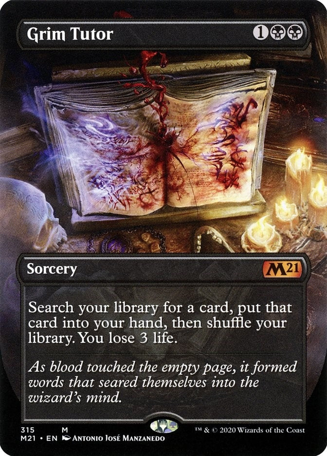 Image for Grim Tutor (Alternate Art) (315) (M21) - Magic: The Gathering