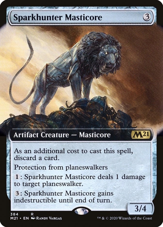 Image for Sparkhunter Masticore (Extended Art) (384) (M21) - Magic: The Gathering