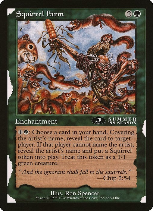 Image for Squirrel Farm (3rd Place) (Arena League) (66) (OVER) - Magic: The Gathering