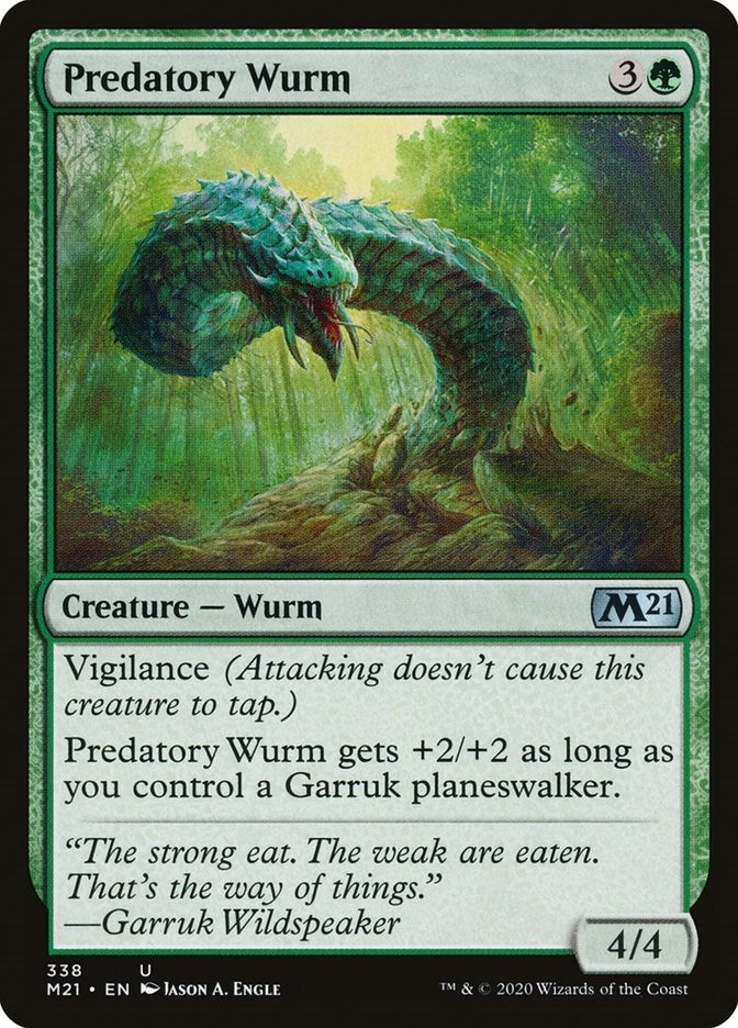 Image for Predatory Wurm (338) (M21) - Magic: The Gathering
