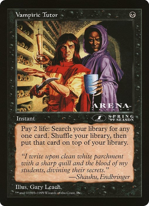Image for Vampiric Tutor (Arena League) (OVER) - Magic: The Gathering
