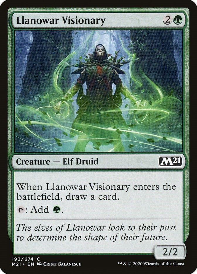 Image for Llanowar Visionary (193) (M21) - Magic: The Gathering