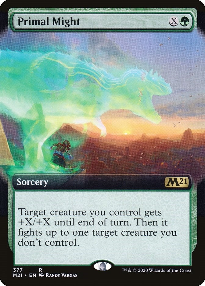 Image for Primal Might (Extended Art) (377) (M21) - Magic: The Gathering