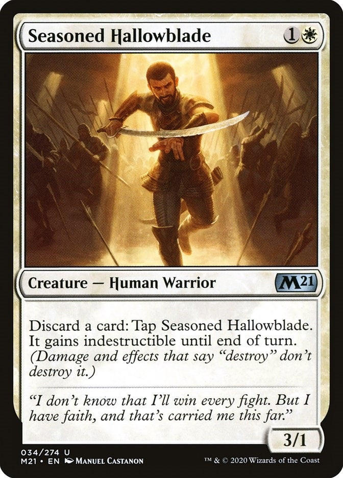 Image for Seasoned Hallowblade (34) (M21) - Magic: The Gathering