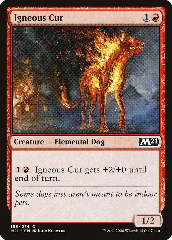 Image for Igneous Cur (153) (M21) - Magic: The Gathering