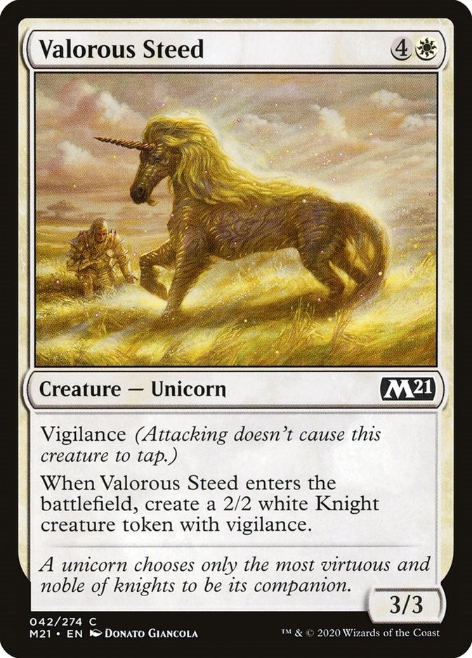 Image for Valorous Steed (42) (M21) - Magic: The Gathering