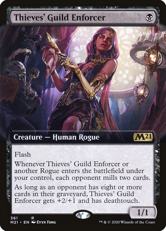 Image for Thieves' Guild Enforcer (Extended Art) (361) (M21) - Magic: The Gathering