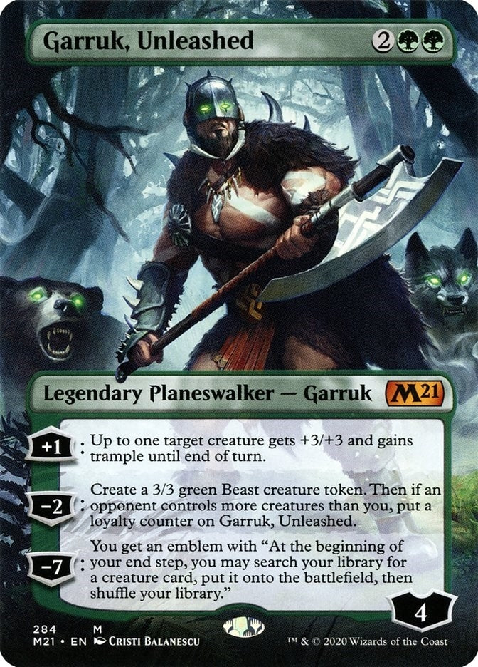 Image for Garruk, Unleashed (Borderless) (284) (M21) - Magic: The Gathering