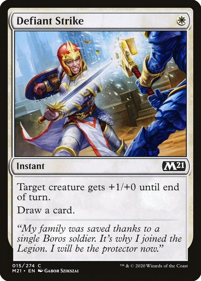 Image for Defiant Strike (15) (M21) - Magic: The Gathering