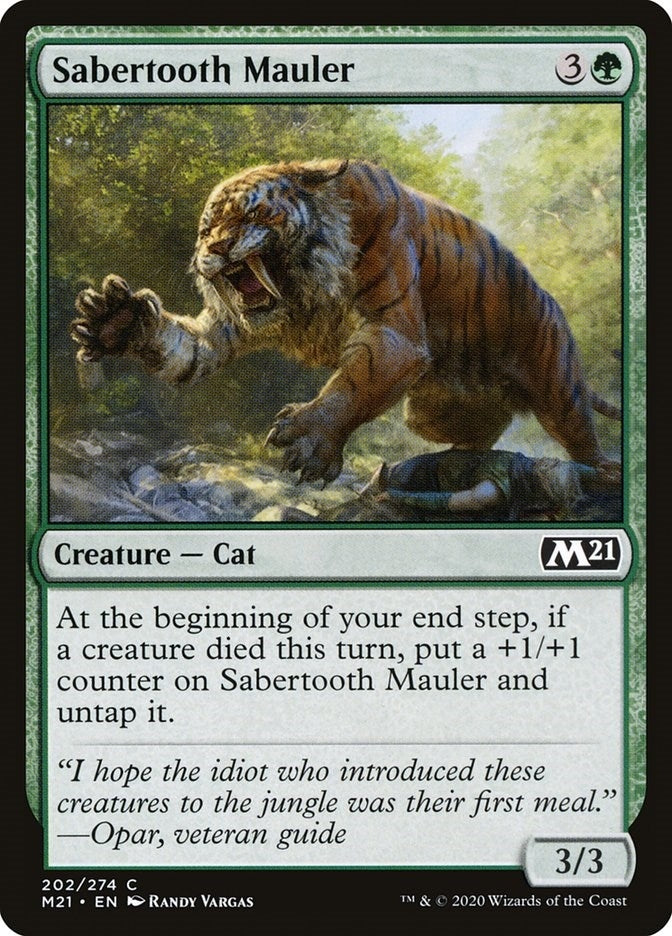 Image for Sabertooth Mauler (202) (M21) - Magic: The Gathering