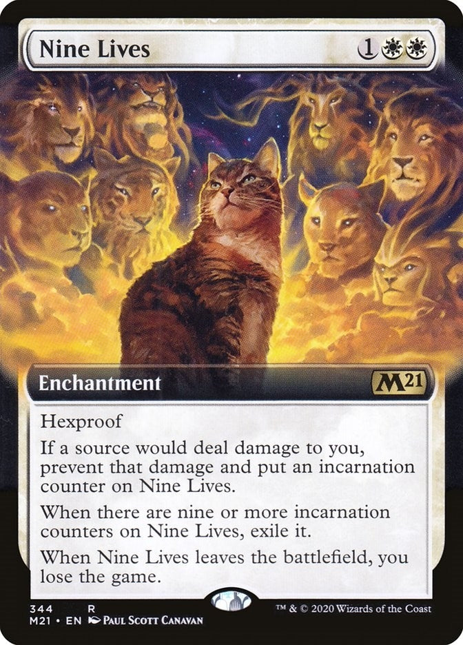 Image for Nine Lives (Extended Art) (344) (M21) - Magic: The Gathering