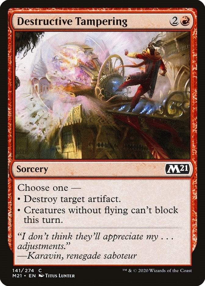 Image for Destructive Tampering (141) (M21) - Magic: The Gathering