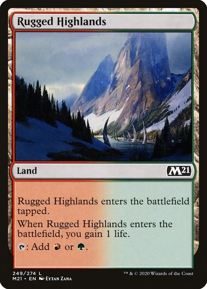 Image for Rugged Highlands (249) (M21) - Magic: The Gathering