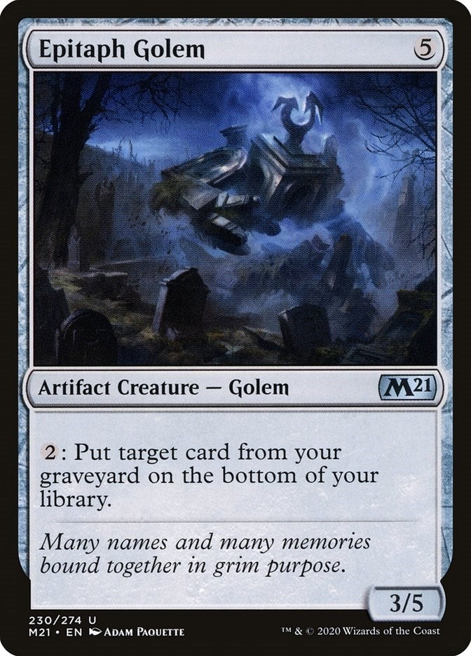 Image for Epitaph Golem (230) (M21) - Magic: The Gathering
