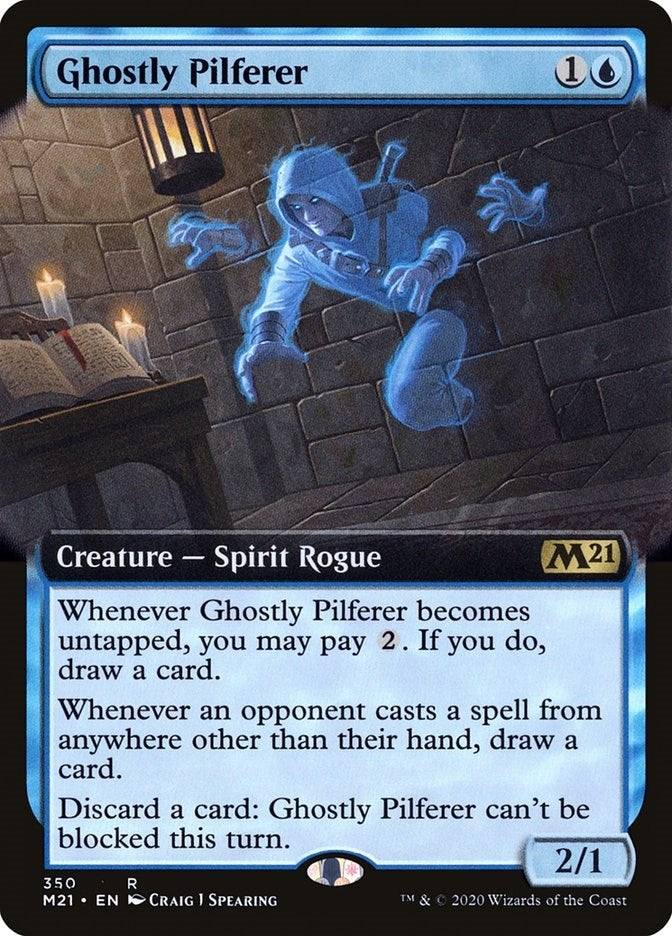 Image for Ghostly Pilferer (Extended Art) (350) (M21) - Magic: The Gathering