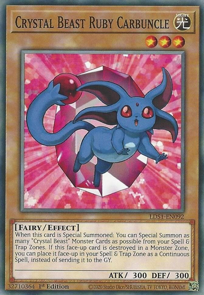 Crystal Beast Ruby Carbuncle (LDS1-EN092) (LDS1)