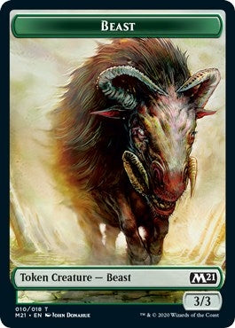 Beast // Cat (011) Double-Sided Token (10 // 11) (M21)