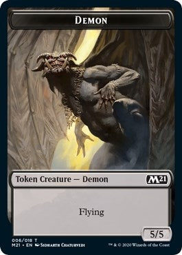 Demon // Goblin Wizard Double-Sided Token (6 // 8) (M21)