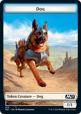 Dog // Weird Double-Sided Token (19 // 13) (M21)