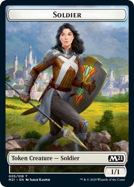 Soldier // Treasure Double-sided Token (5) (M21)