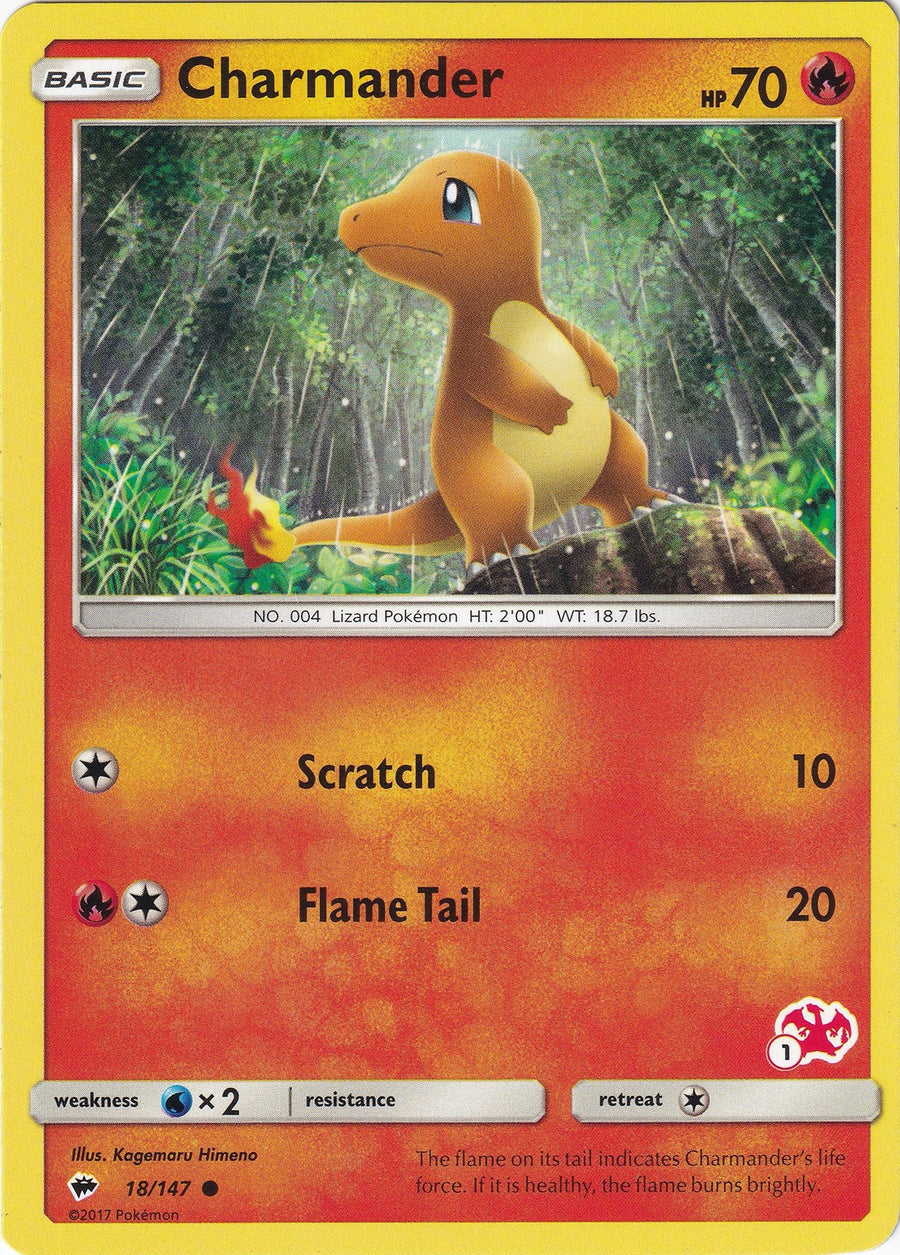 Charmander - 18/147 (#1 Charizard Stamped) (018/147) (BTA)