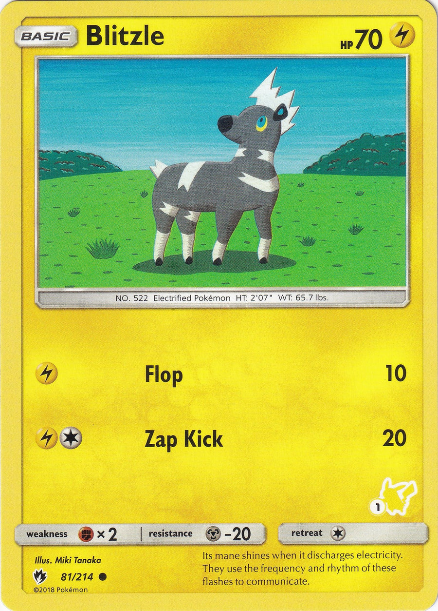 Blitzle - 81/214 (#1 Pikachu Stamped) (081/214) (BTA)