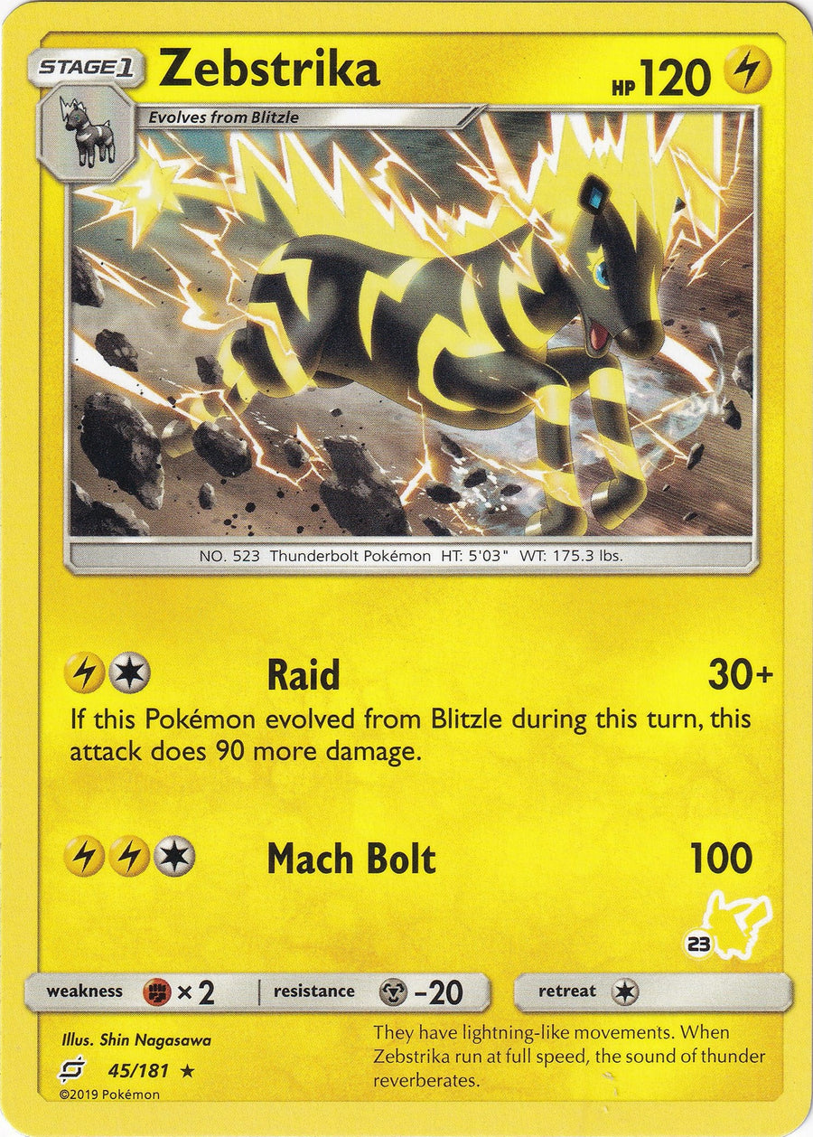 Zebstrika - 45/181 (#23 Pikachu Stamped) (045/181) (BTA)