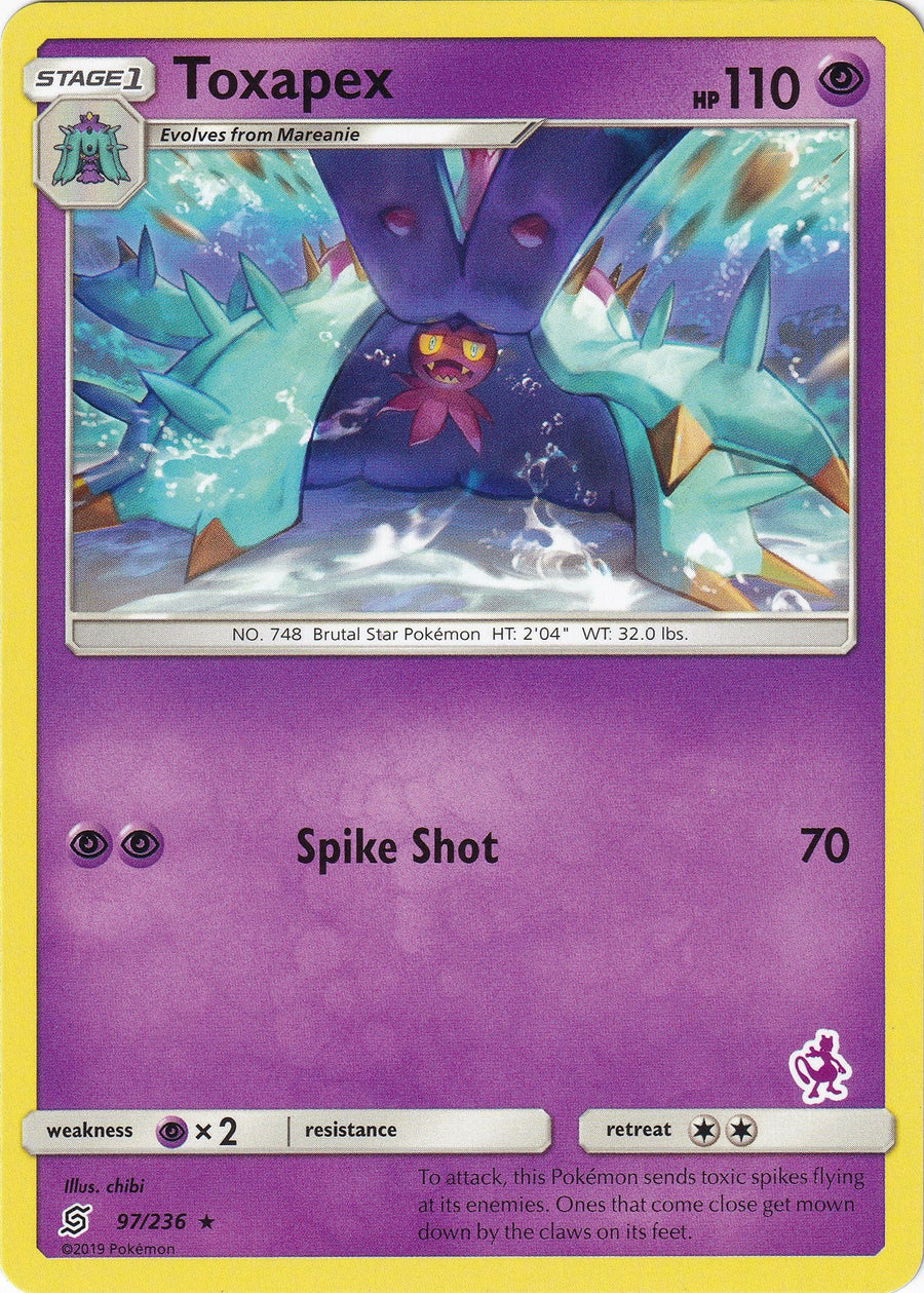Toxapex - 97/236 (Mewtwo Stamped) (097/236) (BTA)