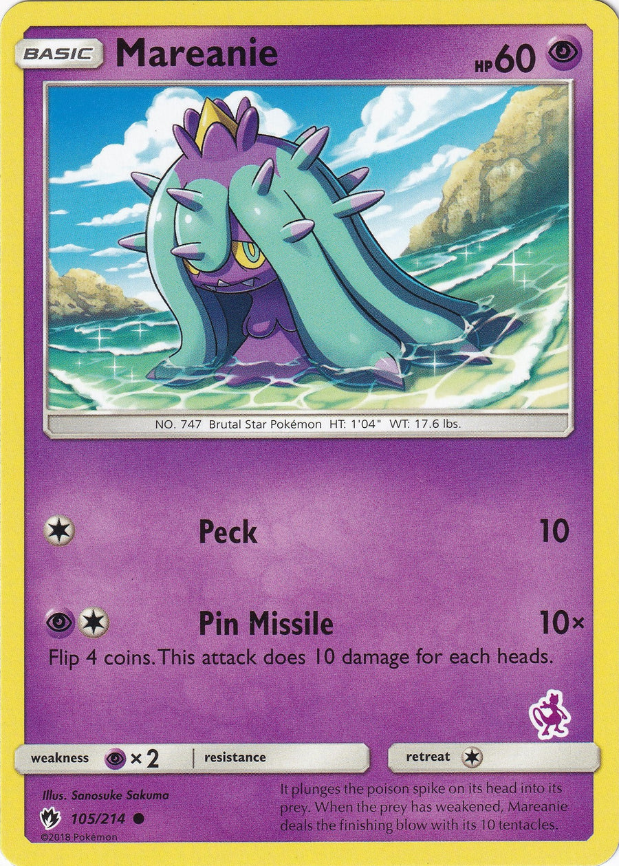 Mareanie - 105/214 (Mewtwo Stamped) (105/214) (BTA)