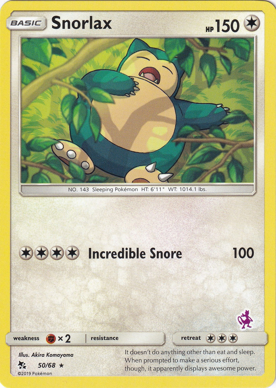 Snorlax - 50/68 (Mewtwo Stamped) (050/068) (BTA)