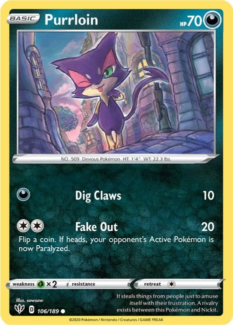 Purrloin (106/189) (SWSH03)