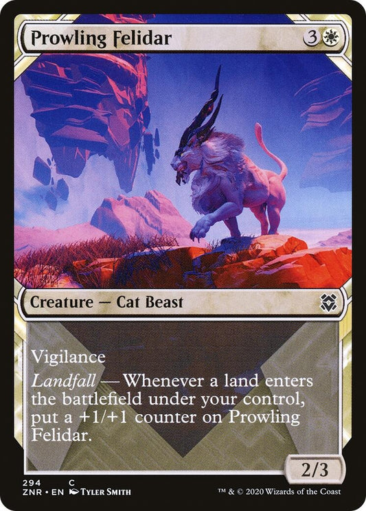Image for Prowling Felidar (Showcase) (294) (ZNR) - Magic: The Gathering