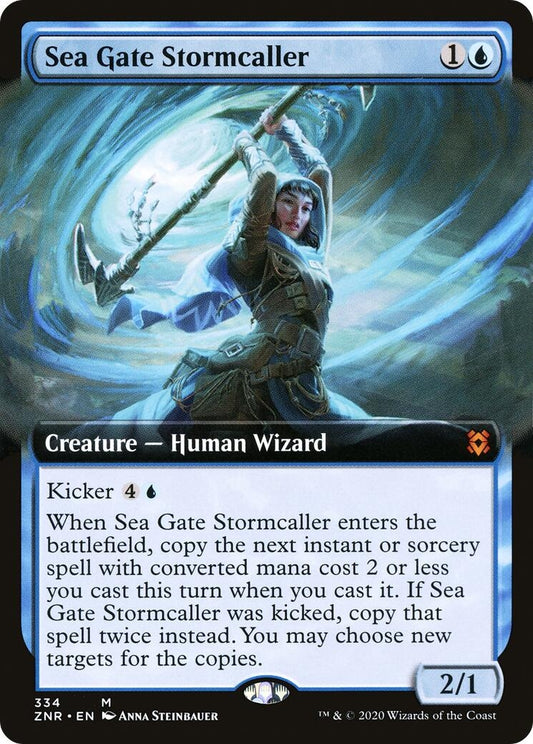 Image for Sea Gate Stormcaller (Extended Art) (334) (ZNR) - Magic: The Gathering