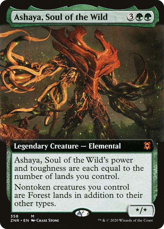 Image for Ashaya, Soul of the Wild (Extended Art) (358) (ZNR) - Magic: The Gathering