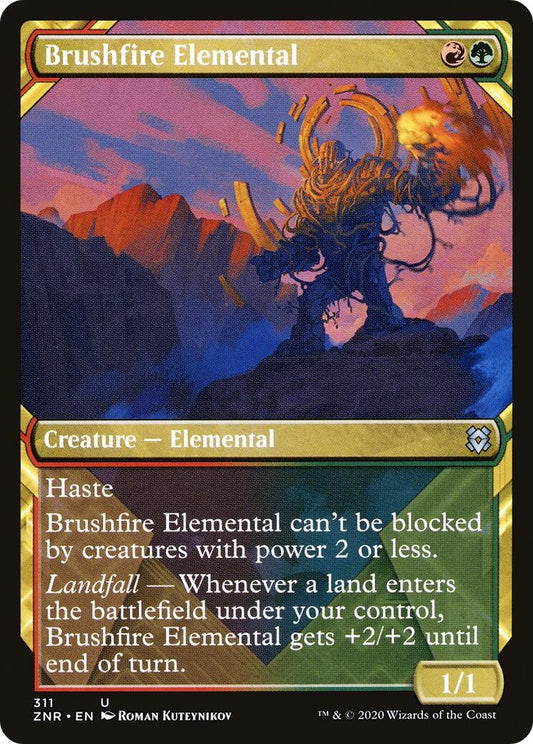 Image for Brushfire Elemental (Showcase) (311) (ZNR) - Magic: The Gathering
