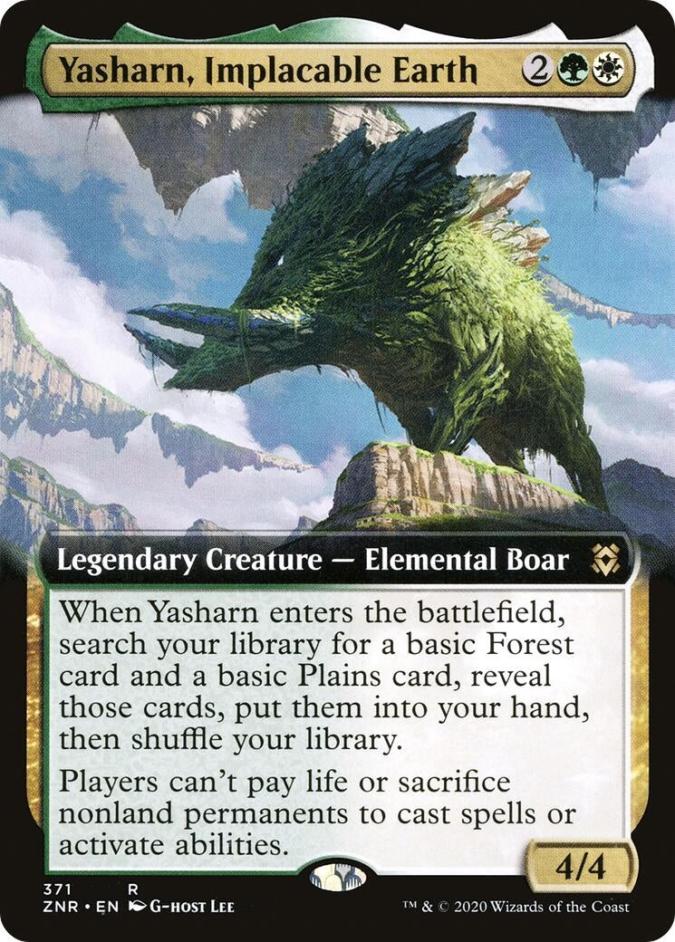 Yasharn, Implacable Earth (Extended Art) (371) (ZNR)