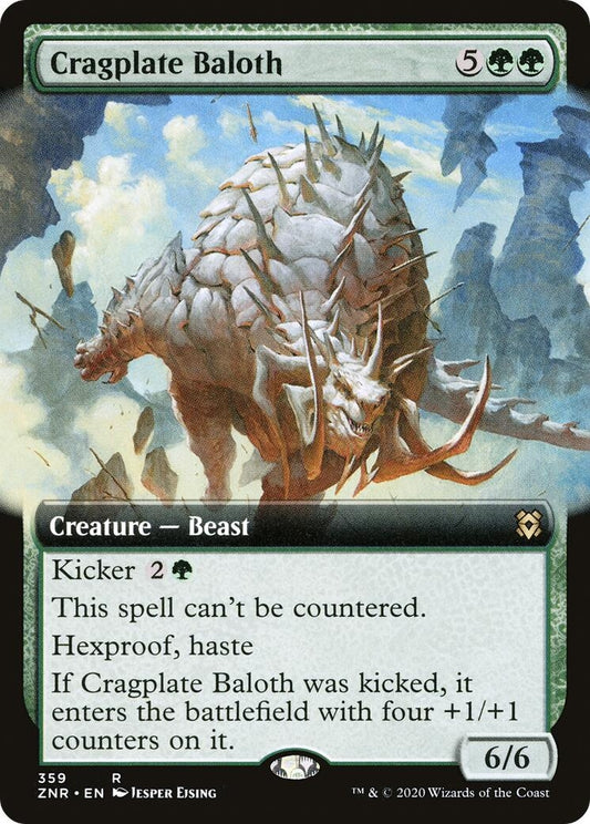 Image for Cragplate Baloth (Extended Art) (359) (ZNR) - Magic: The Gathering