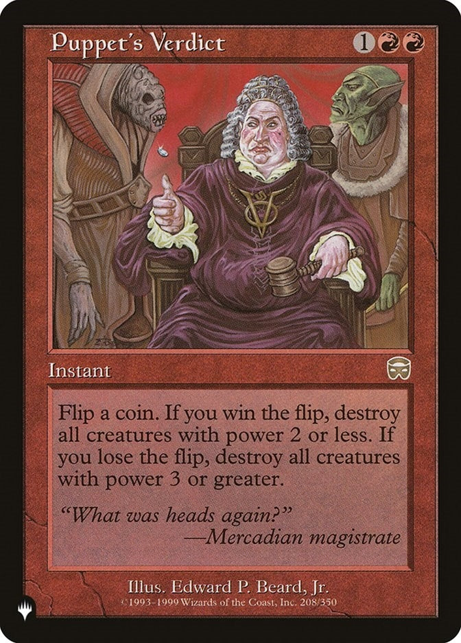 Puppet's Verdict (208/350) (LIST)